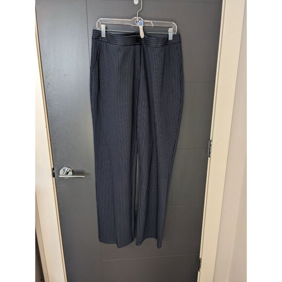 BetaBrand Navy Pinstripe Straight Leg Trouser‎ - 14 - Picture 2 of 10